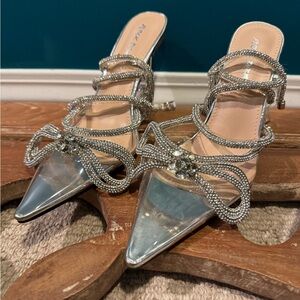 Elegant Silver Women's Heels